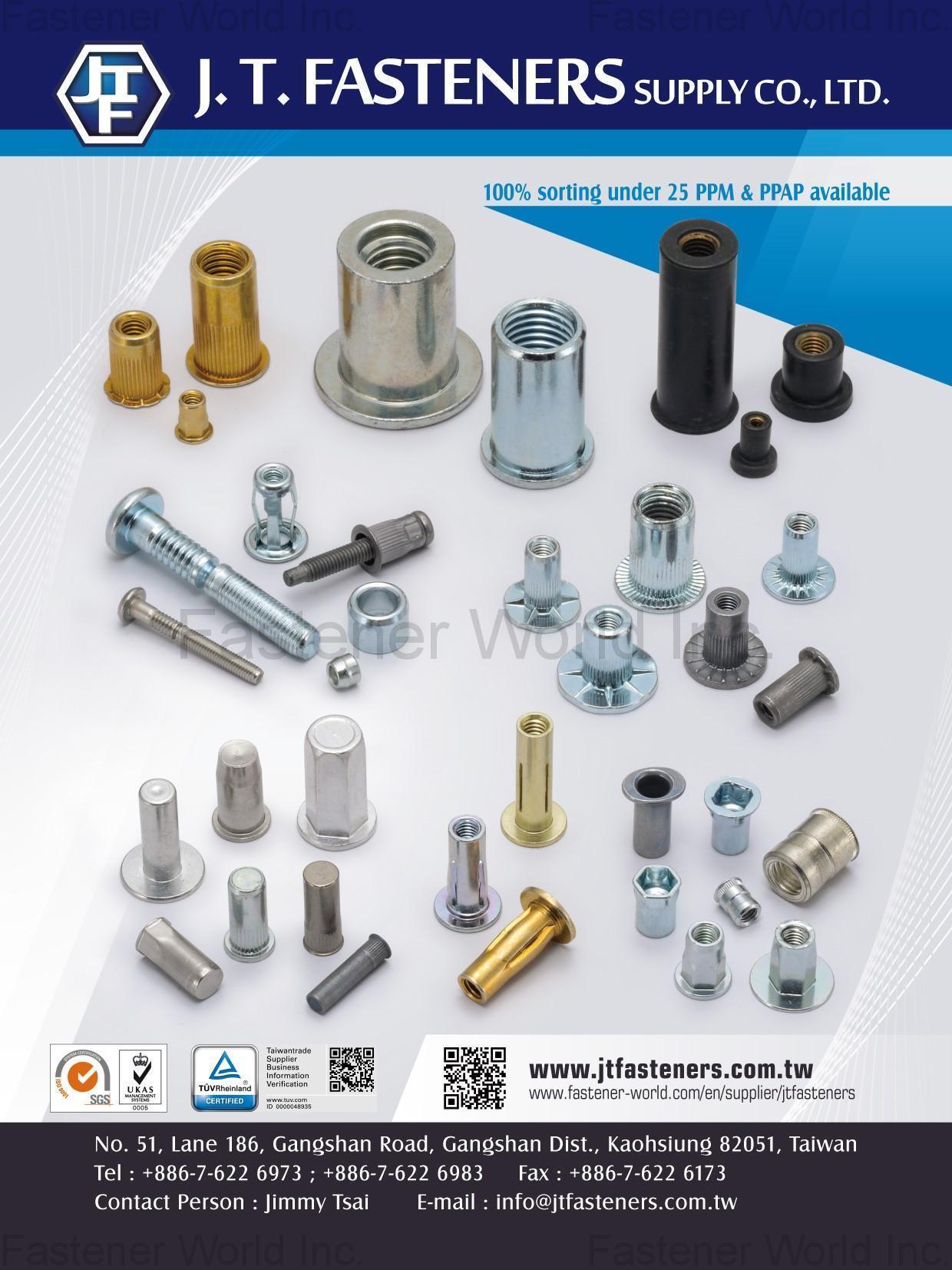 J. T. FASTENERS SUPPLY CO., LTD.  , 2022 DM, Riveting Parts