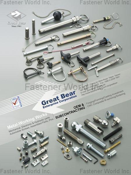 GREAT BEAR ENTERPRISE CORPORATION , Mechanical, Electronic & Hydraulic Parts, Automobile Screws, Assembled Parts, Pins , Hydraulic Components