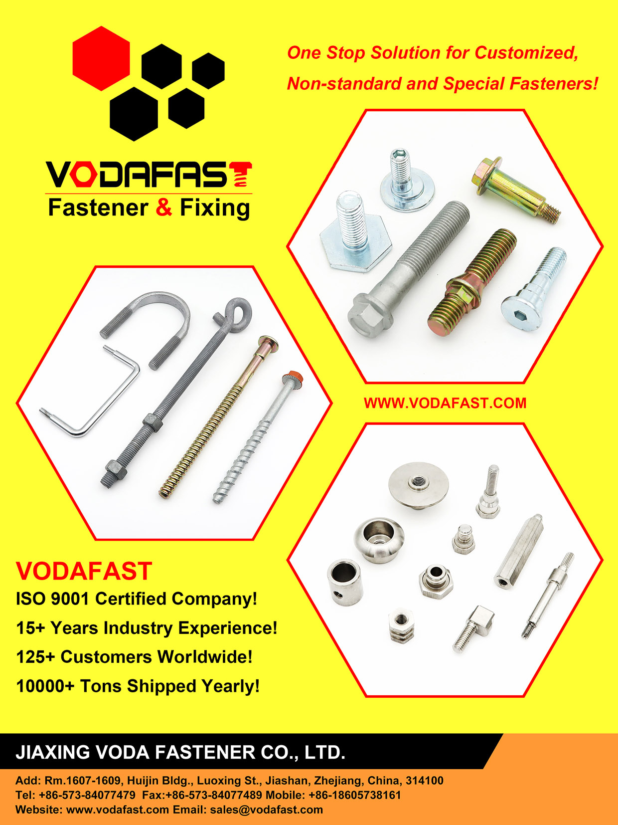 JIAXING VODA FASTENER CO., LTD. , Standard & Customized Fasteners, Stamping Parts, Rigging Products