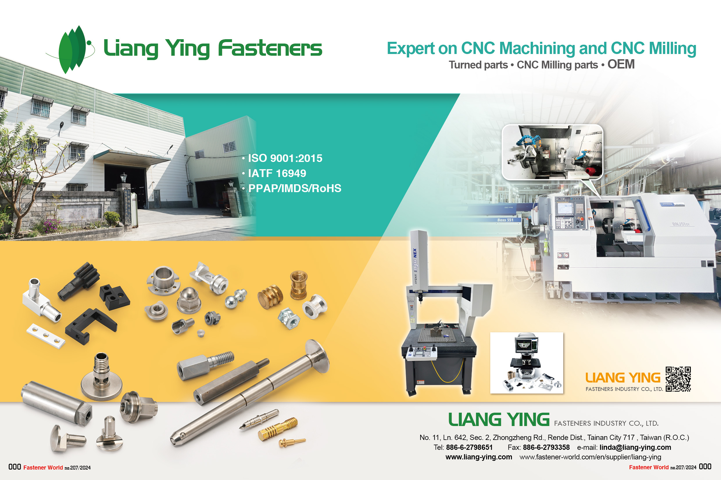 Liang Ying Fasteners Industry Co., Ltd. , CNC Machining, CNC Milling Parts, Turned Parts, OEM