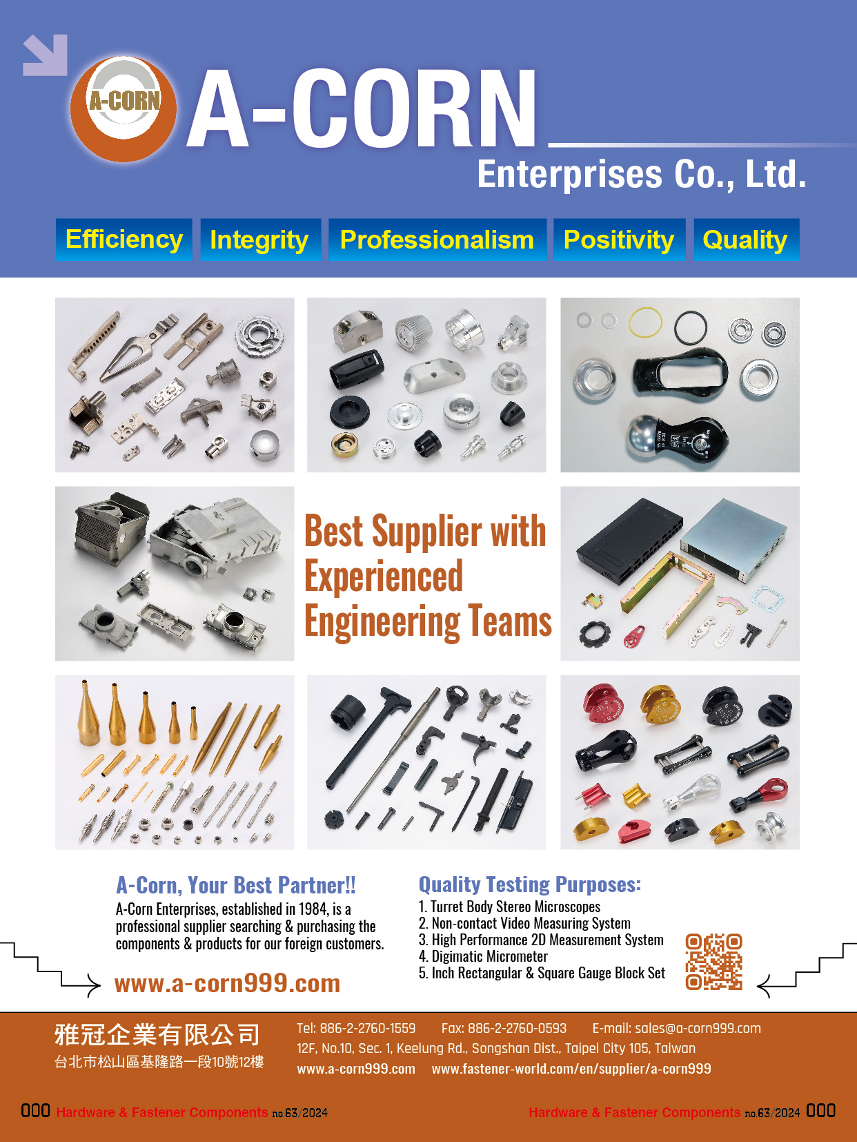 A-CORN ENTERPRISES CO., LTD. , Components