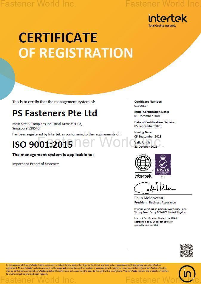 PS FASTENERS PTE LTD.