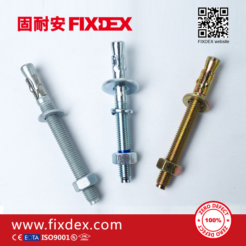 GOODFIX INDUSTRIAL CO., LTD. , Chinese Supply carbon steel wedge anchor bolt galvanized wedge anchor