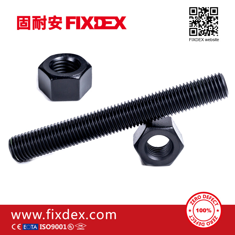 GOODFIX INDUSTRIAL CO., LTD. , High quality black oxide threaded rod stud bolt double end bolt all sizes