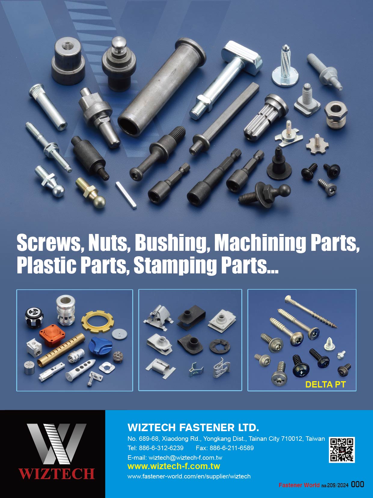 WIZTECH FASTENER LTD. , Screws, Nuts, Bushing, Machining Parts, Plastic Parts, Stamping Parts... WIZTECH FASTENER LTD. , Screws, Nuts, Bushing, Machining Parts, Plastic Parts, Stamping Parts...
