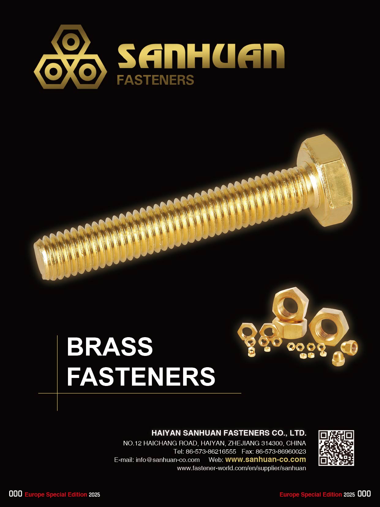 HAIYAN SANHUAN FASTENERS CO., LTD. , Brass Fasteners