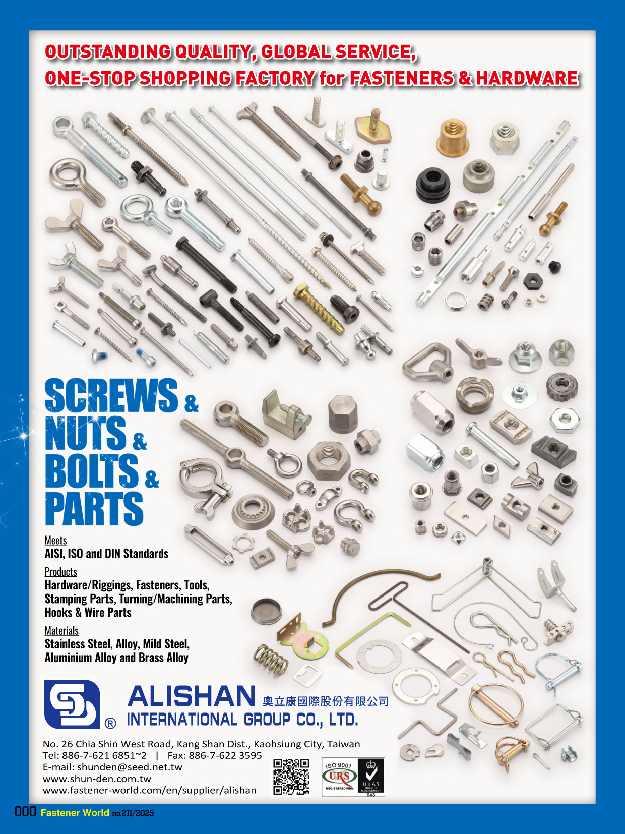 ALISHAN INTERNATIONAL GROUP CO., LTD. , Screws & Nuts & Bolts & Parts