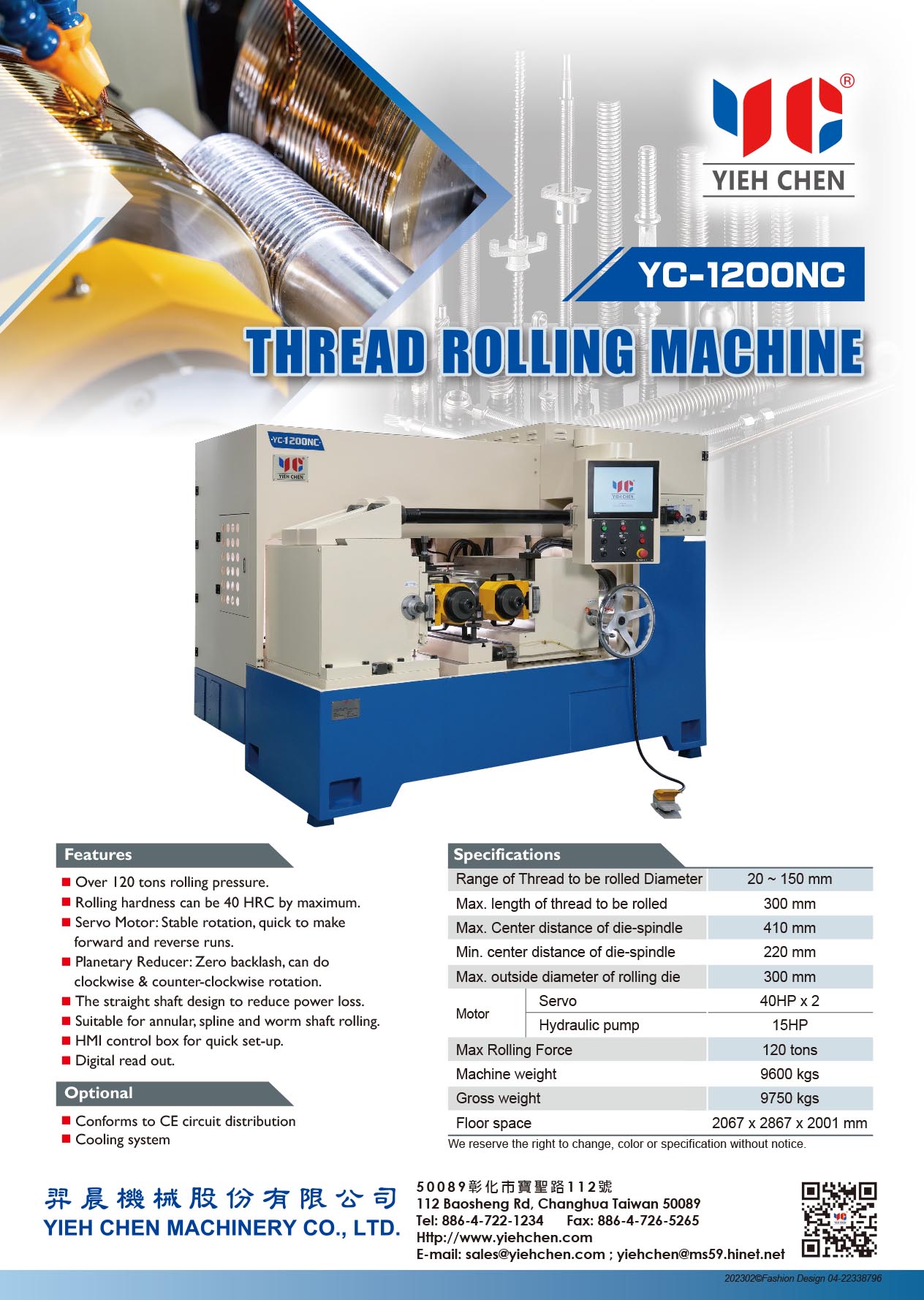 YIEH CHEN MACHINERY CO., LTD.