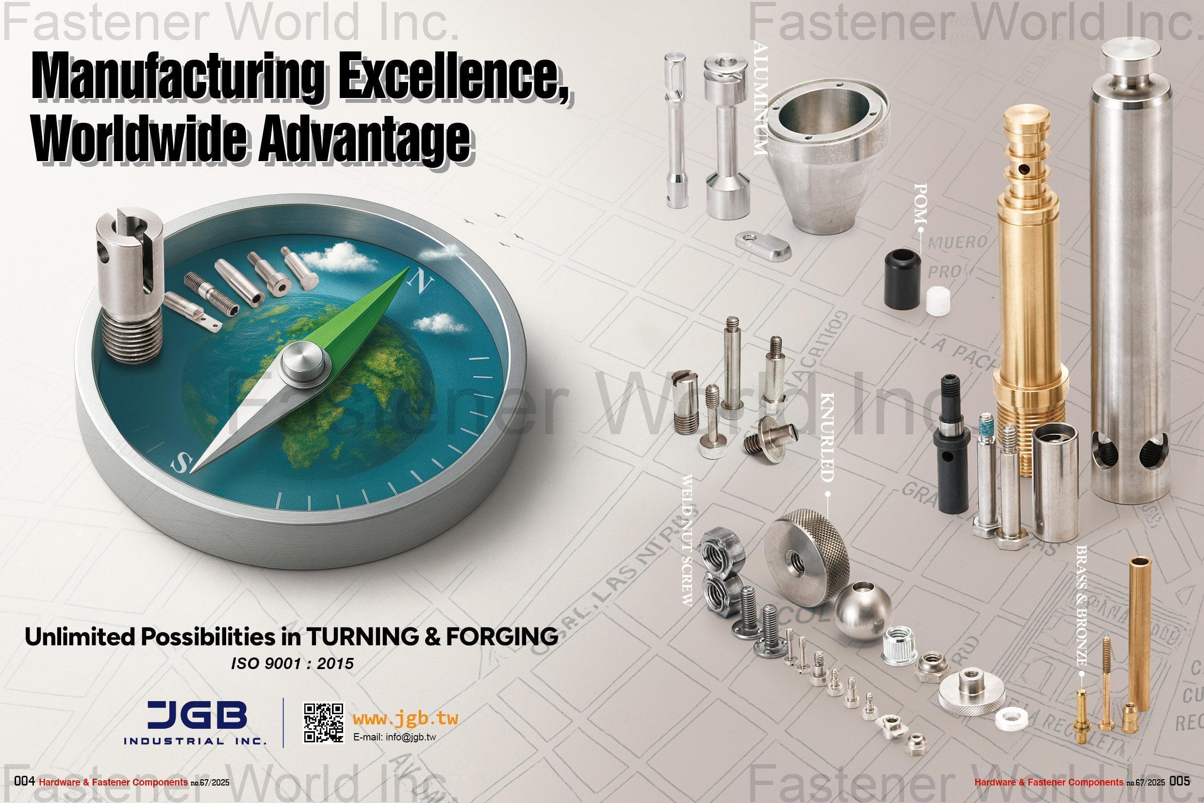 JGB INDUSTRIAL INC. , Turning & Forging, Weld Nut Screw, Knurled, Aluminum, POM, Brass & Bronze JGB INDUSTRIAL INC. , Turning & Forging, Weld Nut Screw, Knurled, Aluminum, POM, Brass & Bronze