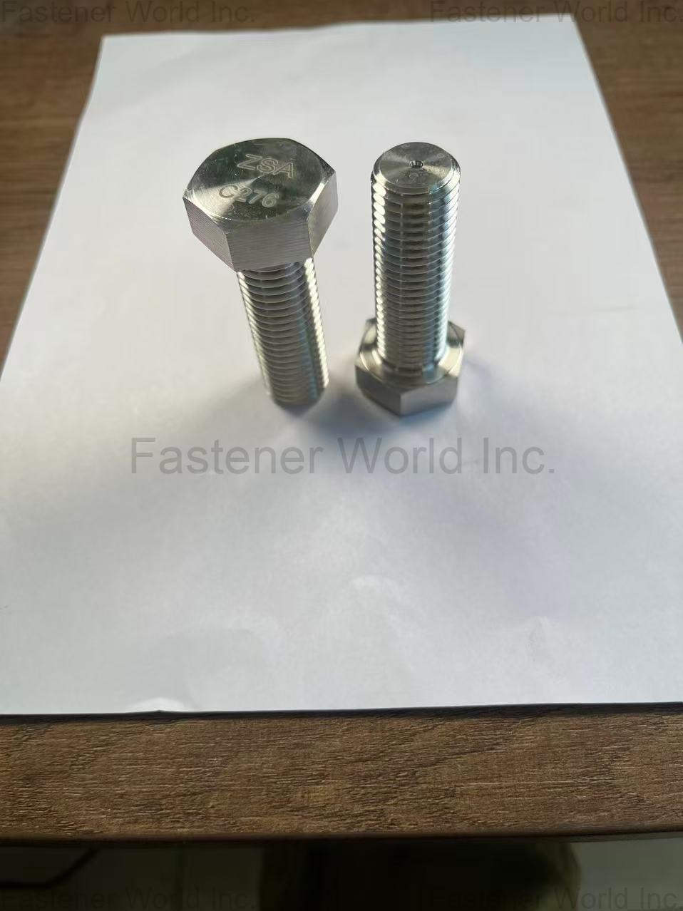 JIANGSU ZSA INDUSTRY CO., LTD , Hastelloy C276 HEX BOLT JIANGSU ZSA INDUSTRY CO., LTD , Hastelloy C276 HEX BOLT