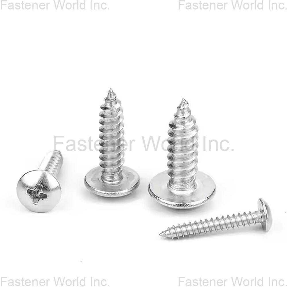 WENZHOU YUNHU FASTENERS CO., LTD , Self Tapping Screws With Large Flat Head WENZHOU YUNHU FASTENERS CO., LTD , Self Tapping Screws With Large Flat Head