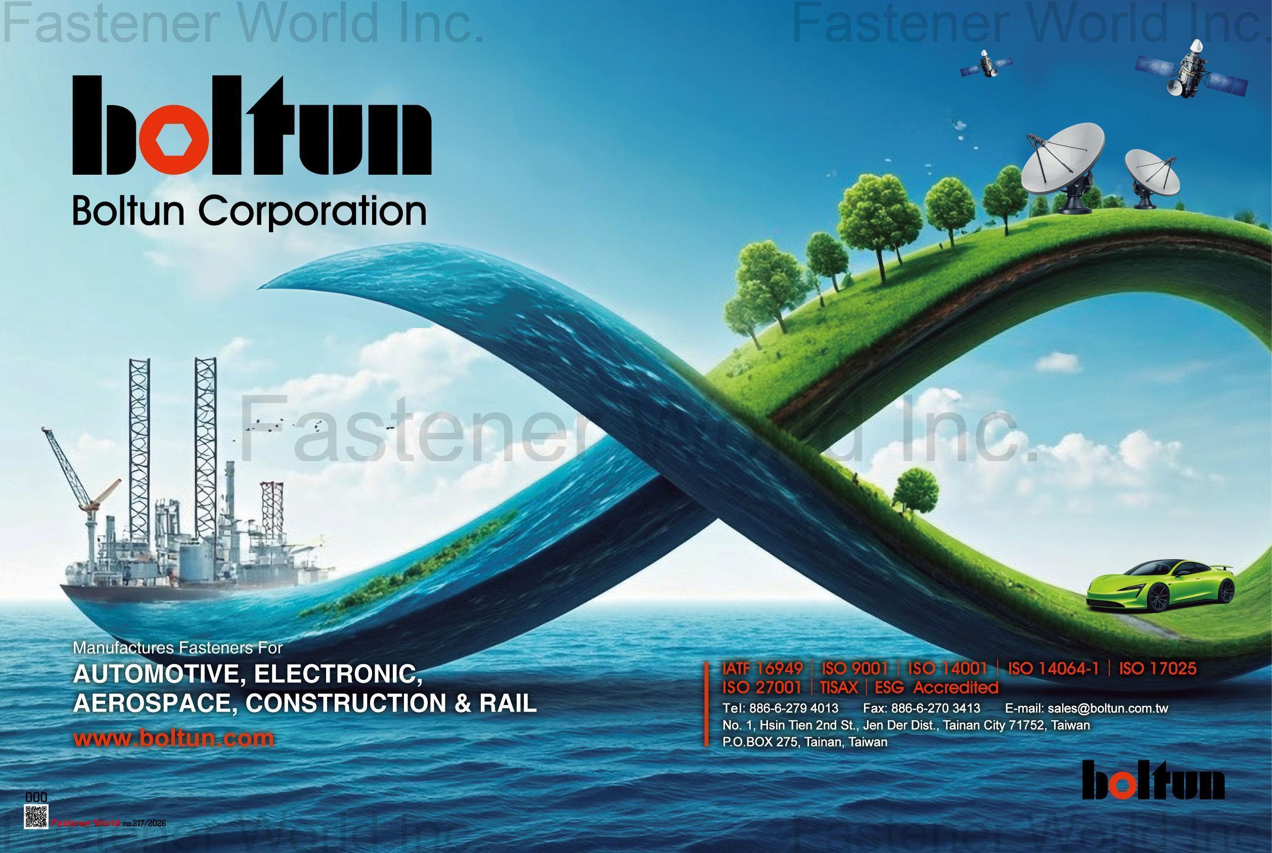 BOLTUN CORPORATION , Automotive, Electronic, Aerospace, Construction & Rail BOLTUN CORPORATION , Automotive, Electronic, Aerospace, Construction & Rail