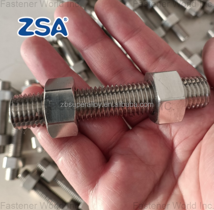 JIANGSU ZSA INDUSTRY CO., LTD , A286 threaded rod with 2 nuts JIANGSU ZSA INDUSTRY CO., LTD , A286 threaded rod with 2 nuts
