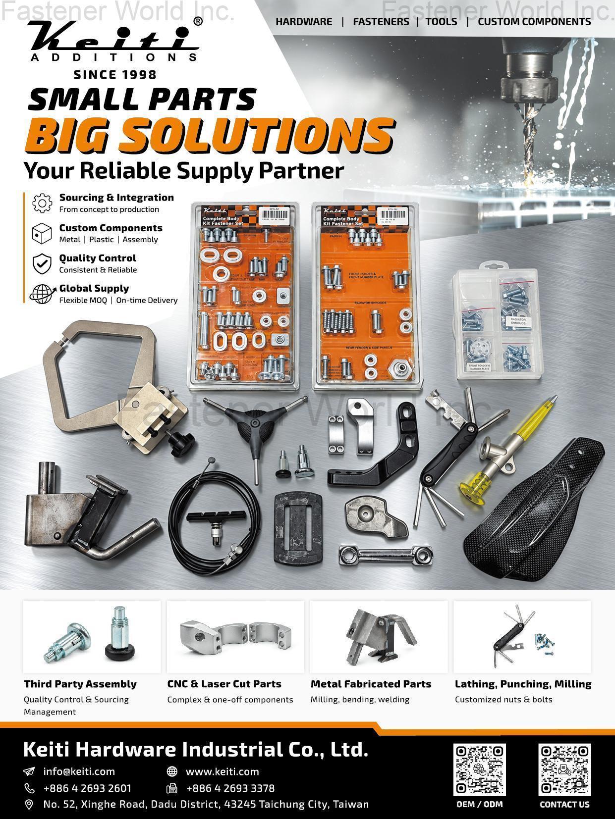 KEITI HARDWARE INDUSTRIAL CO., LTD , TANK PADS, WHEEL STRIPE, SCREEN SCREW KITS, LICENSE PLATE BRACKET, BOBBIN BOLTS, MOTORCYCLE COVER, ANTISLIP FOAM & ADHESIVE, BAR END, CNC GAS CAP, COMPLETE BODY KIT FASTENER SET, FRAME SLIDER PUCK, FUEL CAP PADS, GAS VENT, HARLEY ACCESSORIES, QUICK RELEASE FASTENER, SPEED LOCK, STAND SUPPORT, SWINGARM SPOOL SLIDER, SWINGARM SPOOLS, TANK GRIPS, THROTTLE PAD, TIE DOWN, TIRE PEN, TIRE REPAIR KIT, TRACTION DOTS, VALVE CAPS, DIVING SHAKER, SPOKES SLEEVE, TANK BAG KEITI HARDWARE INDUSTRIAL CO., LTD , TANK PADS, WHEEL STRIPE, SCREEN SCREW KITS, LICENSE PLATE BRACKET, BOBBIN BOLTS, MOTORCYCLE COVER, ANTISLIP FOAM & ADHESIVE, BAR END, CNC GAS CAP, COMPLETE BODY KIT FASTENER SET, FRAME SLIDER PUCK, FUEL CAP PADS, GAS VENT, HARLEY ACCESSORIES, QUICK RELEASE FASTENER, SPEED LOCK, STAND SUPPORT, SWINGARM SPOOL SLIDER, SWINGARM SPOOLS, TANK GRIPS, THROTTLE PAD, TIE DOWN, TIRE PEN, TIRE REPAIR KIT, TRACTION DOTS, VALVE CAPS, DIVING SHAKER, SPOKES SLEEVE, TANK BAG