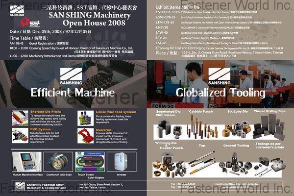 SAN SHING FASTECH CORP.  , 6-Segment Die Core, Punches, 6 Lobe Dies / Punches, Dies , Hex Recess Punches