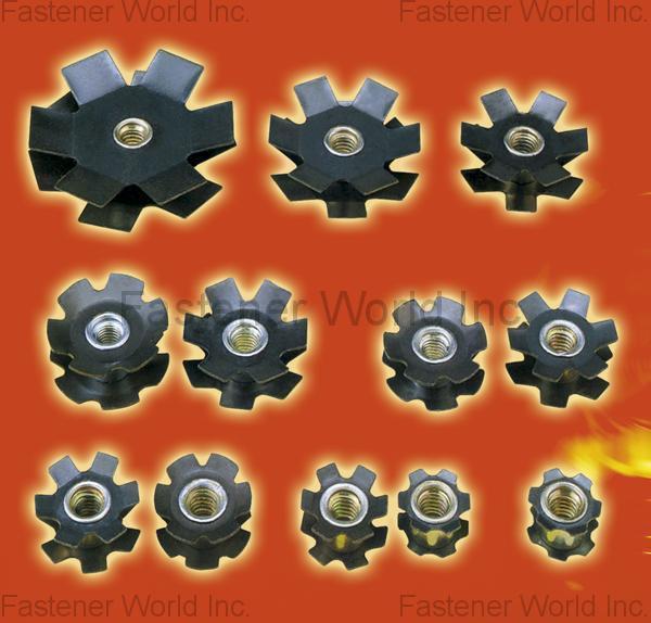 SUNG THE CHUAN TRADE ENTERPRISE CO., LTD. , Star-Shaped Pipe Insert,nuts,fastener,set-nut,bike-nut , Furniture Fittings