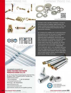 HEBEI YUETONG FASTENERS MANUFACTURING CO., LTD. (YTFASTEN)