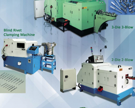 2-Die 2-Blow Semi-Tubular / Screw Heading Machine, Blind Rivet Clamping Machine(LAN DEE WOEN FACTORY CO., LTD.)