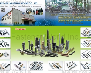 KNURLED BOLT,WELD BOLT,WHEEL BOLT,SHOULDER BOLT,CARRIAGE BOLT,FIN BOLT,SPECIAL BOLT,OPEN DIES BOLT,EYE NECK,SQUARE BOLT,DOUBLE STUD,T-BOLT,HAMMER HEAD BOLT(KEY-USE INDUSTRIAL WORKS CO., LTD )