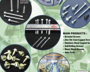 Bi-Metal Screws, Zinc Die Casting Capped Screw, Self Piercing Screw, Sheet Metal Screws, Self-Drilling Screws, Auto Parts, Stainless Steel Screws, Special Parts, Euro Screws(CPC FASTENERS INTERNATIONAL CO.,LTD. )