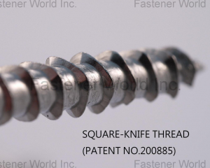 TERRASSOTEC SCREW WITH SQUARE-KNIFE THREAD