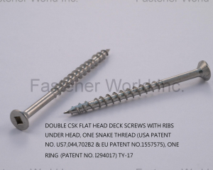 DECK SCREW WITH SNAKE THREAD & RING 