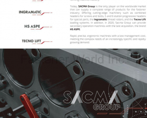 Secondary Operation Machines, Cold and Warm Forming Machine(SACMA GROUP)