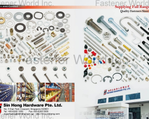 BOLTS /  STUD BOLTS / SOCKET SCREW /  MACHINE  SCREW /  TAPPING SCREW /  DRILLING SCREW / NUTS /  WASHER (SIN HONG HARDWARE PTE. LTD )