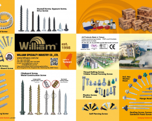 Wing Tek Screw, Drywall Screw, Gypsum Screw, Hi-Lo Screw, Cement Board Screw, Self Drilling Screw, Chipboard Screw, Wood Construction Screw, Thread Rolling Screw, Trilobe Thread Forming Screw, Plastics Screws, PT Screw, Self Piercing Screw, Ind. Hex Washer Head, Truss Head, Flange Head, Roofing Screw, Farmer Screw, Sandwich Panel Screw(WILLIAM SPECIALTY INDUSTRY CO., LTD.)