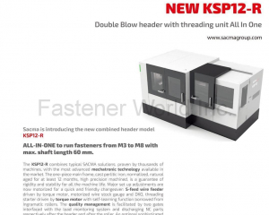 Double Blow header with threading unit All in One  (KSP12-R)(SACMA GROUP)