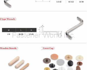 KayTai,KD FITTINGS,Dowels,Zinc Alloy Cams,Quick Assembly Dowels,Eccentric  ASSEMBLY TOOLS & PARTS,Wrench,Allen Keys,Wooden Dowelsm,Plastic Cover Caps  Nuts,D Nuts,E Nuts,Insert Nuts,Sleeve Nuts,Connecting Nuts,Rivets,Cross Dowels,Nylon Nuts. SHELF SUPPORTS,Steel Pins,Glass Shelf Supports,Steel Shelf Supports,Supporting Pins  SCREWS,Chipboard Screws,HI-LO Screws,Coating Screws,EURO Screws,Furniture Screws,Countersunk Screws,Pan Head Screws,JCBB / JCBC / JCBD Screws,Machine Screws,Knob Screws,Connecting Screws,5/32