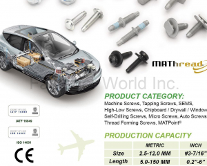 Machine Screws, Tapping Screws, SEMS, High-Low Screws, Chipboard / Drywall / Windows / Self-Drilling Screws, Micro Screws, Auto Screws, Thread Forming Screws, MATPoint®(CHANNG CHIN INDUSTRY CORP. )