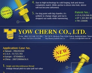 New Wedge Bolt for Concrete(YOW CHERN CO., LTD. )