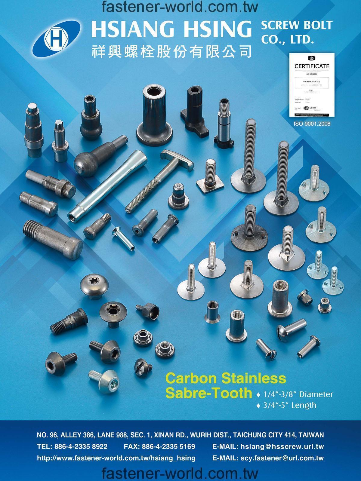 HSIANG HSING SCREW BOLT CO., LTD. _Online Catalogues HSIANG HSING SCREW BOLT CO., LTD. _Online Catalogues